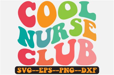 Cool Nurse Club Groovy Retro Svg Design Graphic By Fallensvgworld · Creative Fabrica