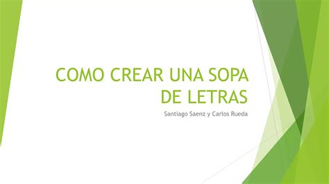 Como Crear Una Sopa De Letras Ppt