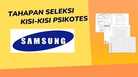 Pt Samsung Electronic Indonesia Tahapan Seleksi Lengkap Dan Kisi Kisi