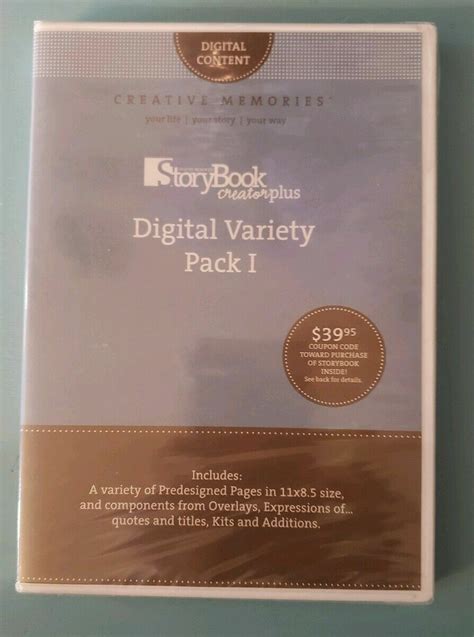 Creative Memories Storybook Creator Plus Content Collection Digital Variety Ebay