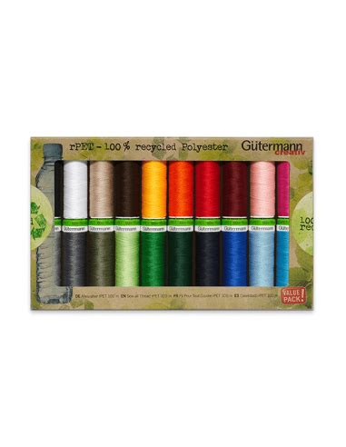 Boite De Bobines Coudre Polyester Recycl Rpet Gutermann