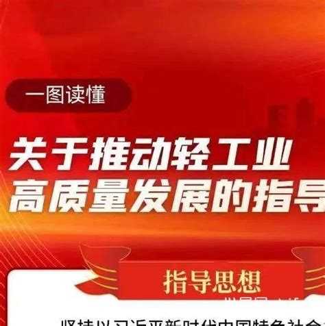 【图解】关于推动轻工业高质量发展的指导意见 世展网