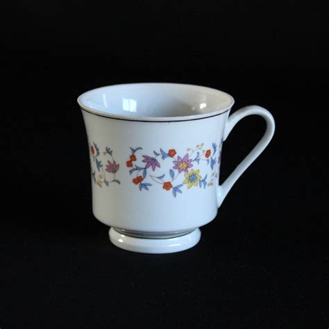 Modern Floral China Tea Cup and Saucer Colorful Floral - Etsy