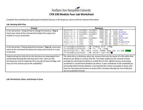 Cyb Mod Four Lab Worksheet Scott Garrett Cyb Module Four Lab