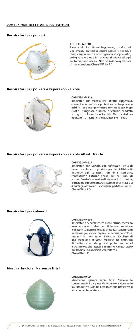 DISPOSITIVI DI PROTEZIONE DELLE VIE RESPIRATORIE Utensilral