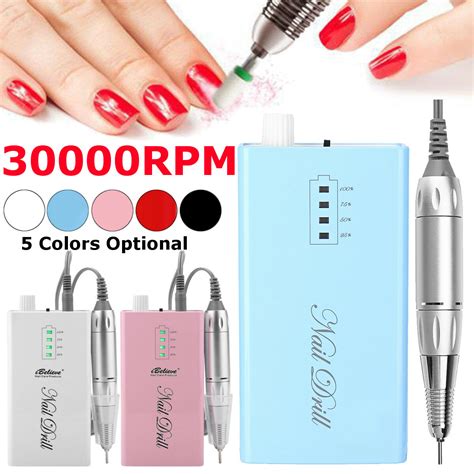 30000RPM Rechargeable Electric Nail Drill Machine Cordless Manicure