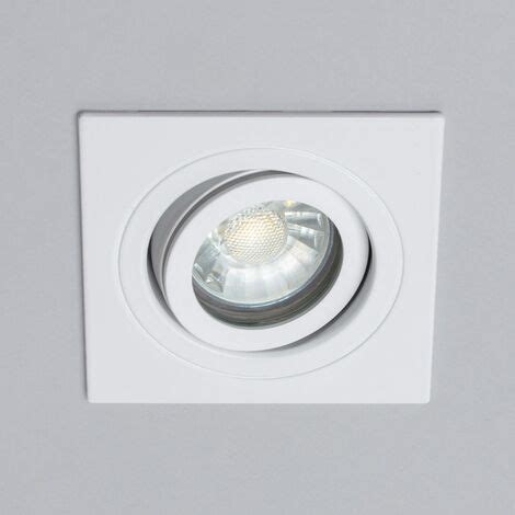 Litecraft Recessed Downlight Tiltable Square Ip Spotlight In White