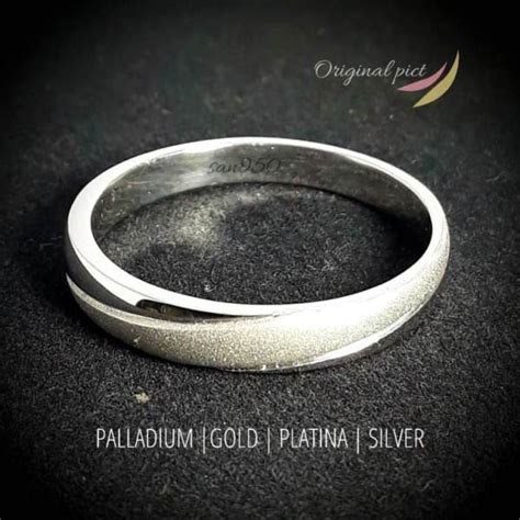 Jual Cincin Nikah Pria Perak Kawin Platinum Palladium Emas Cowok Custom