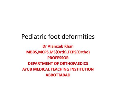 Congenital vertical talus | PPT