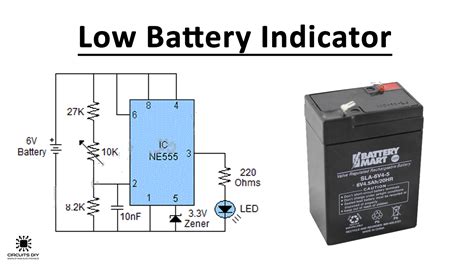 12v Battery Low And Full Level Indicator Circuit Circuit Diagram