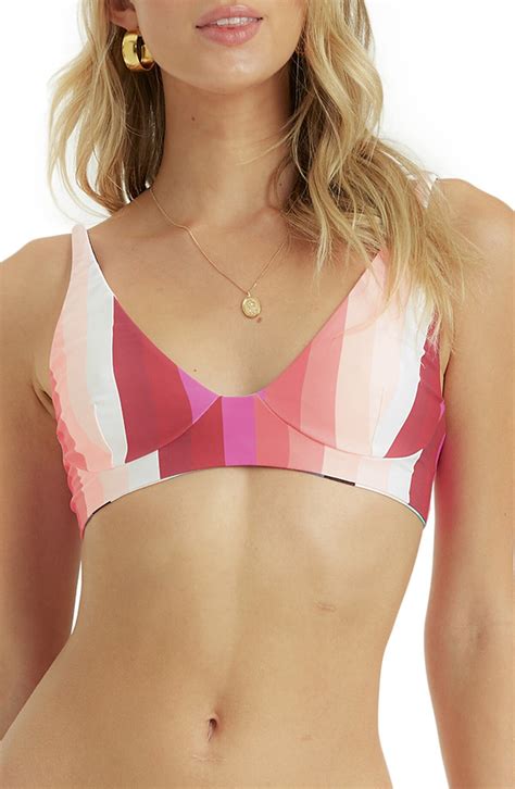 Billabong Sol Stripes Reversible Bikini Top Multi Editorialist