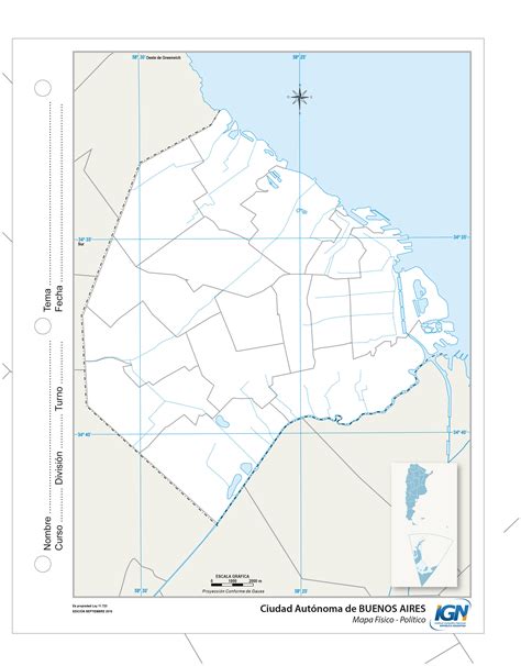 Mapa en blanco de la Ciudad Autónoma de Bueno Aires Ciudadania