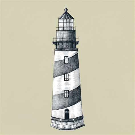 Old Lighthouse Vintage Style Illustration Free Photo Illustration Rawpixel