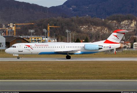 OE LVE Austrian Airlines Fokker 100 F28 Mark 0100 Photo By Karl