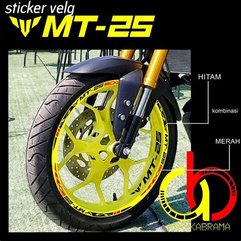 Jual Stiker Velg Sticker Motor Decal Yamaha Mt Velg Kuning Bisa