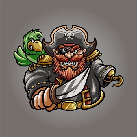 Premium Vector Pirate Head Mascot Great Illustration For Your