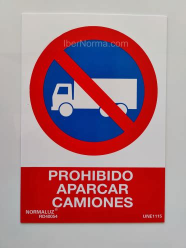 Señal Prohibido aparcar camiones PVC NMZ Normaluz