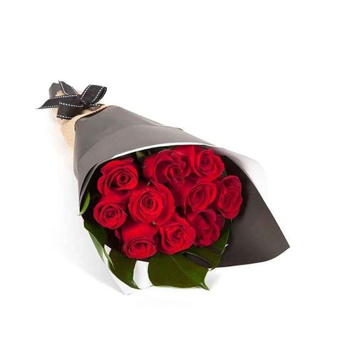 10 Red Roses Bouquet - Flowers and Gifts Delivery in Amman & Jordan