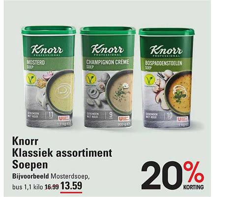 Knorr Klassiek Assortiment Soepen Korting Aanbieding Bij Sligro