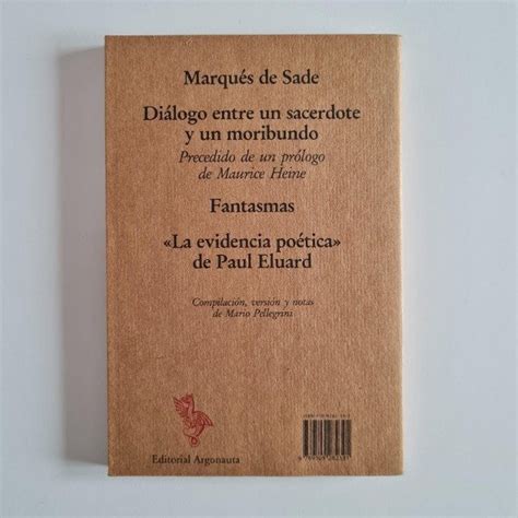 Dialogo Entre Un Sacerdote Y Un Moribundo Marques De Sade Factotum