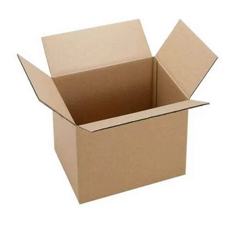 Cardboard Rectangular 5 Ply Brown Corrugated Carton Box At Best Price