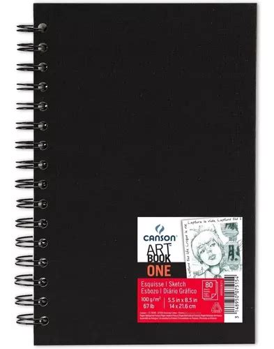 Bloco Espiral Sketchbook Canson One 80fls 100g A5 14x21 6cm