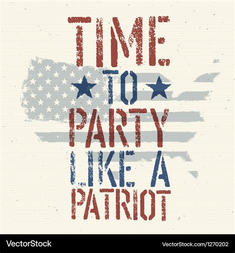 Patriot party Royalty Free Vector Image - VectorStock