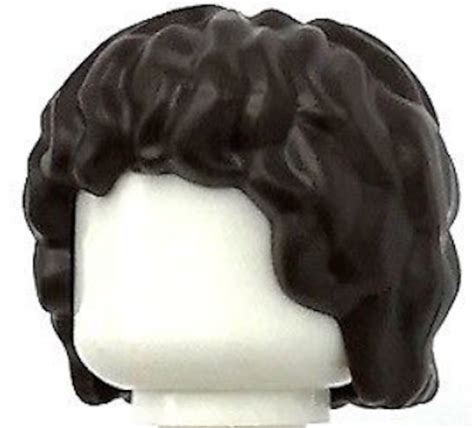 Lego New Dark Brown Minifigure Hair Tousled Shaggy Mid Length Piece EBay