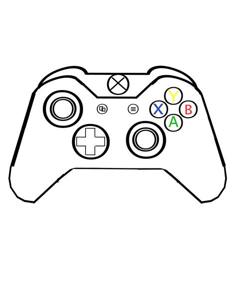 Xbox Controller Free Coloring Page Coloring Pages