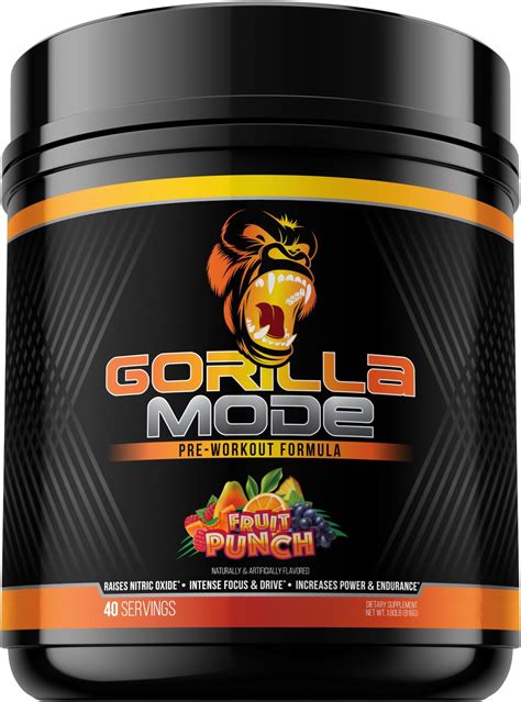 Gorilla Mode Pre Workout Massive Pumps · Laser Focus · Energy · Power L