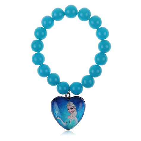 Frozen Elsa Anna Beads Girl Necklace Bracelet Ring Earrings Jewelry Set