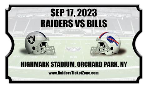 Las Vegas Raiders vs Buffalo Bills Football Tickets | 09/17/23