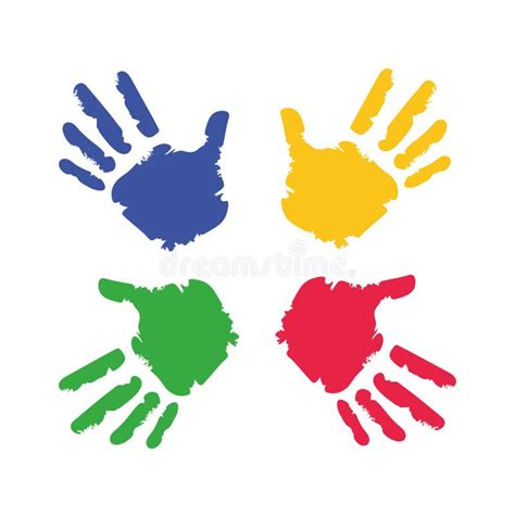 Autism Campaign Painting Hands Stock Vector - Illustration of care ...