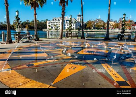 Fountain in downtown Celebration Florida Stock Photo - Alamy