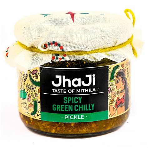 JhaJi Taste Of Mithila Store S Spicy Green Chili Pickle Hari Mirch Ka