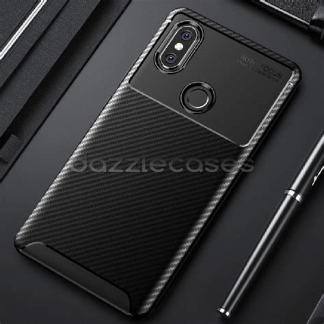 Xiaomi Redmi Note 6 Pro Carbon Fiber ShockProof Armor Mobile Back Case ...