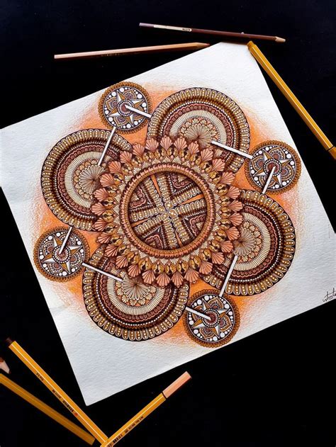 Mandala Art With Nude Colors
