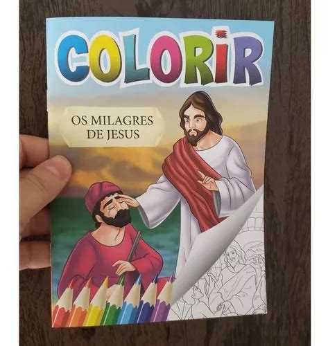 40 Livrinhos Infantil Colorir Biblico 40 Cxs Mini Giz Cera à venda em