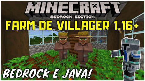 Farm De Villager Simples E Eficiente Bedrock E Java Youtube