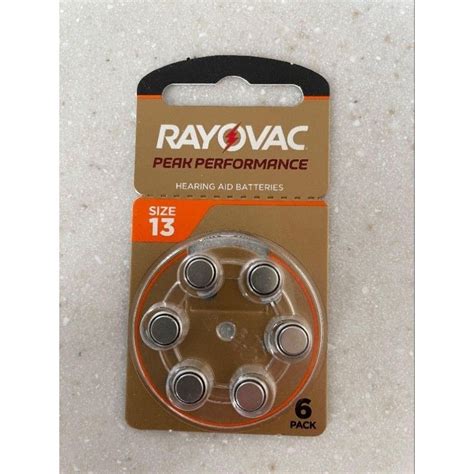 Hearing Aid Batteries Pcs Cards Zinc Air V Rayovac Peak A