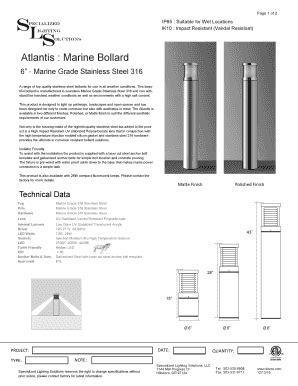 Fillable Online Atlantis Marine Bollard Specialized Lighting