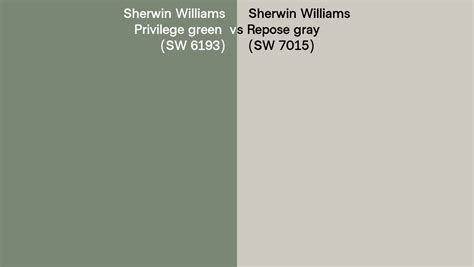 Sherwin Williams Privilege Green Vs Repose Gray Side By Side Comparison