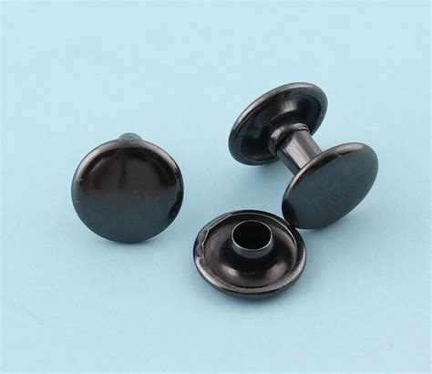 Studs Rivets 100pcs 119mm Black Rivets Metal Button Double Etsy