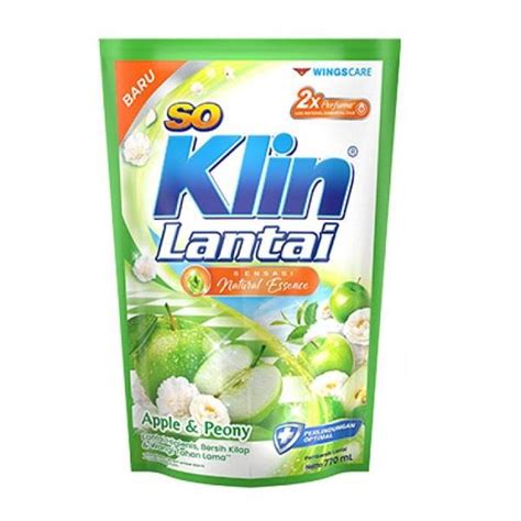 Jual Soklin Floor Cleaner Apple Peony Pouch Ml Pembersih Lantai