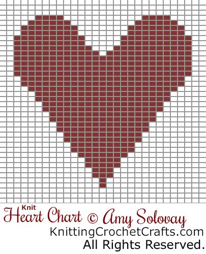 Knit Heart Pattern Free Intarsia Knitting Chart