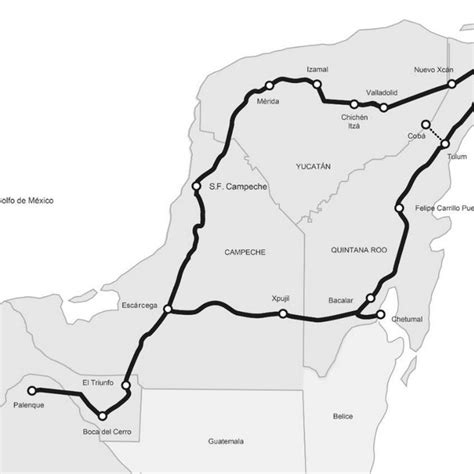 Maya Train Route (source: Trainspotting34, CC BY-SA 4.0... | Download ...