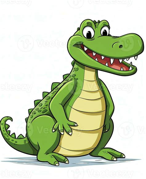 cute cartoon alligator vector illustration. Generative AI 30599048 ...