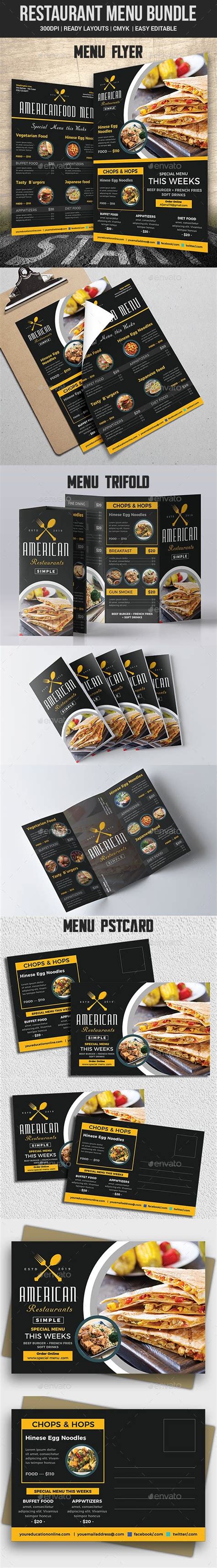 Restaurant Menu Bundle Templates Menu Restaurant Food Menu Template