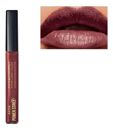 Batom Líquido Matte Glitter Effect Avon Power Stay Powerflex MercadoLivre