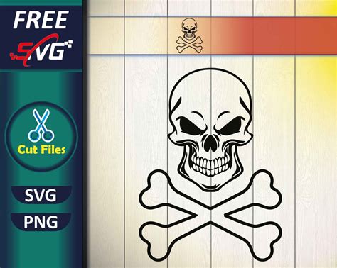 Skull and Crossbones SVG Free